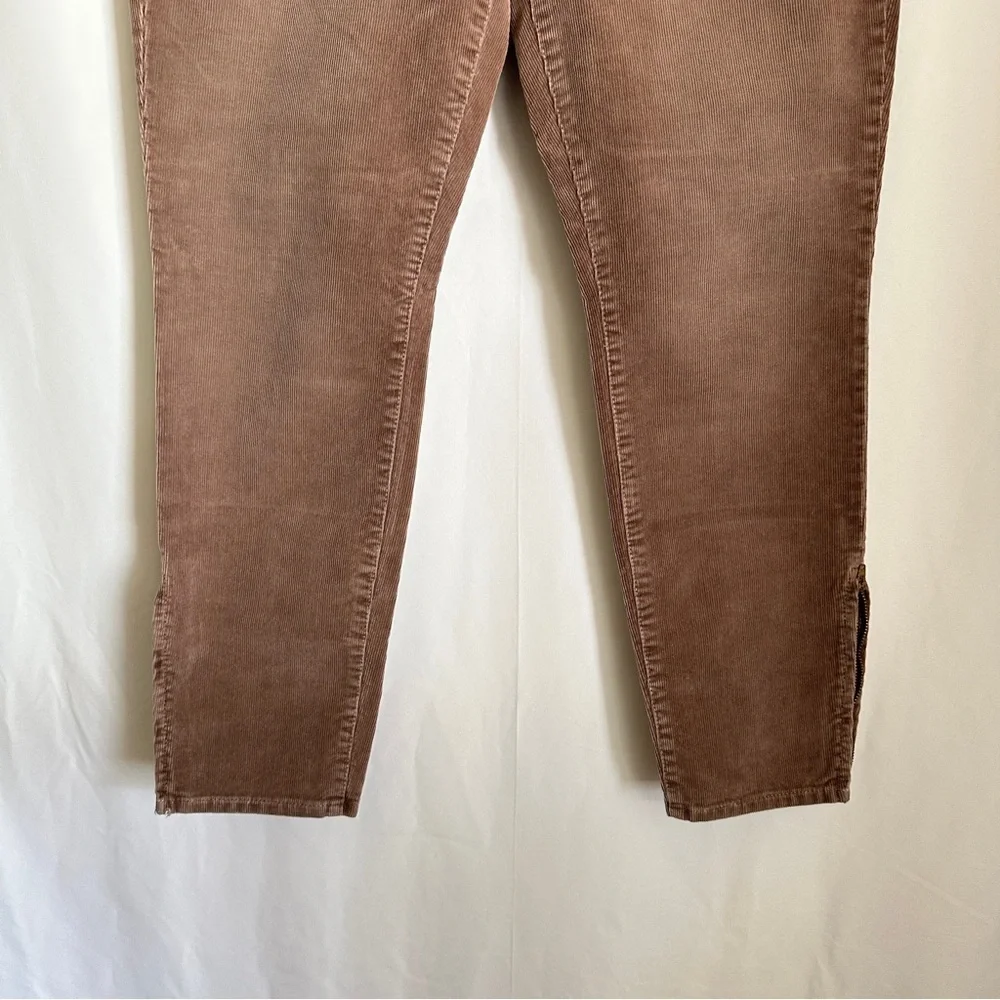 J. Crew Women's Toothpick Super Skinny Stretch Corduroy Ankle Zip Pants Size 30